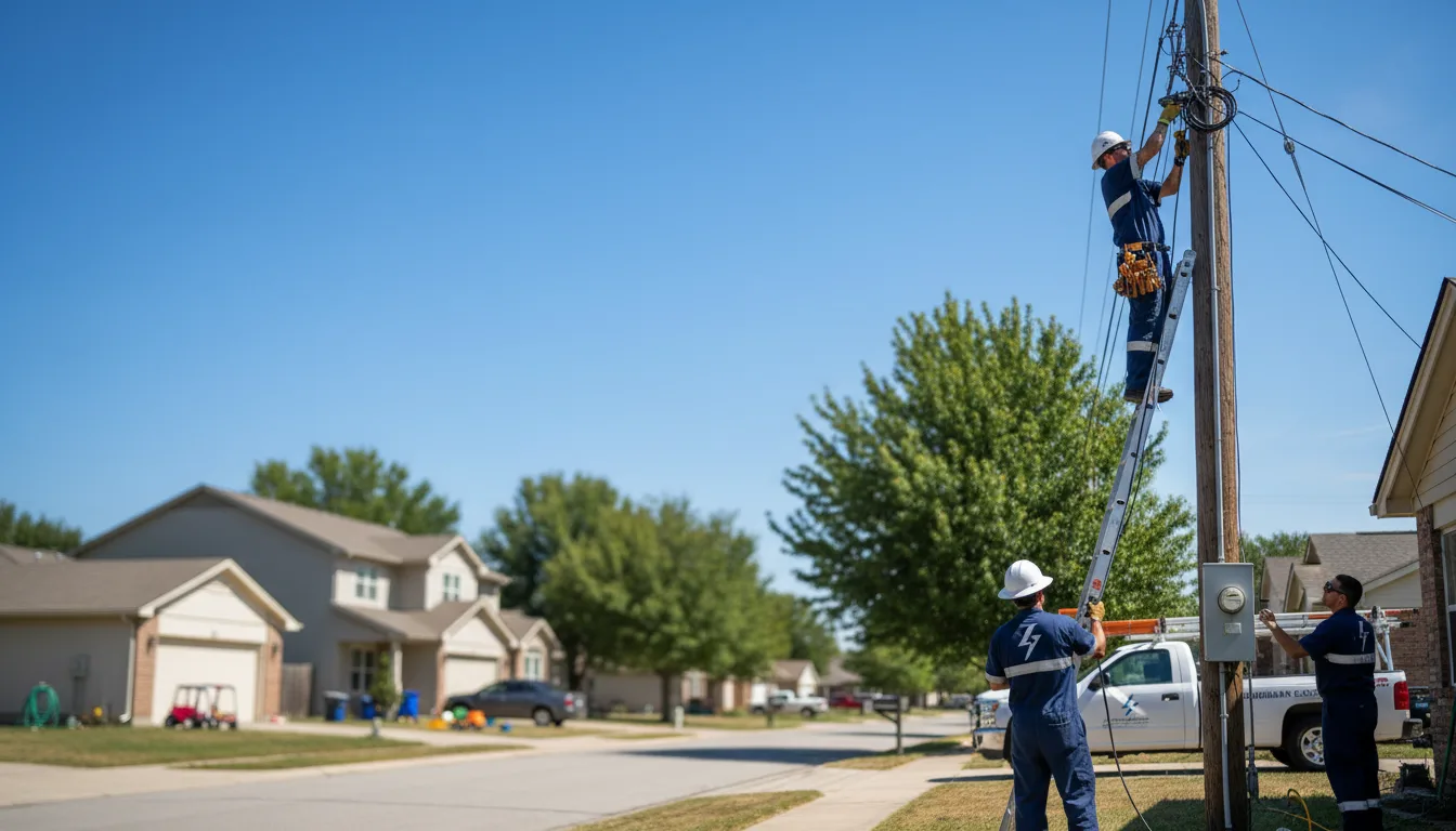 Residential electrician providing installation services in Scott, OH